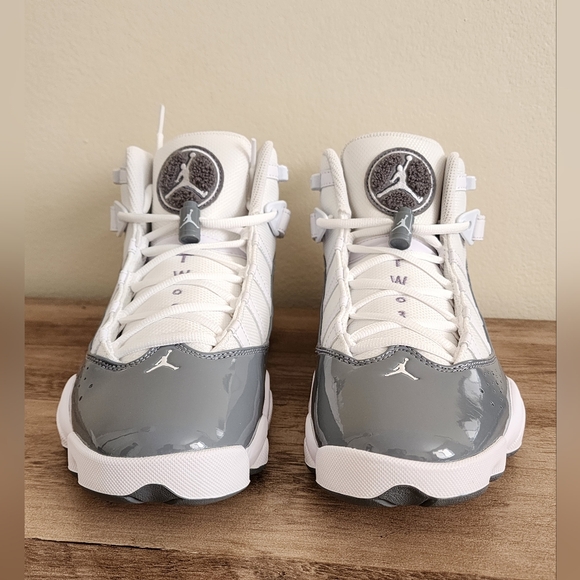 Nike Air Jordan 6 Rings Shoes 'White Cool Grey' 322992-121 Men's Size 8 New - Picture 7 of 10
